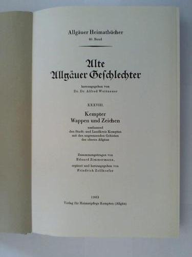 Kempter Wappen und Zeichen“ – Bücher gebraucht, antiquarisch & neu